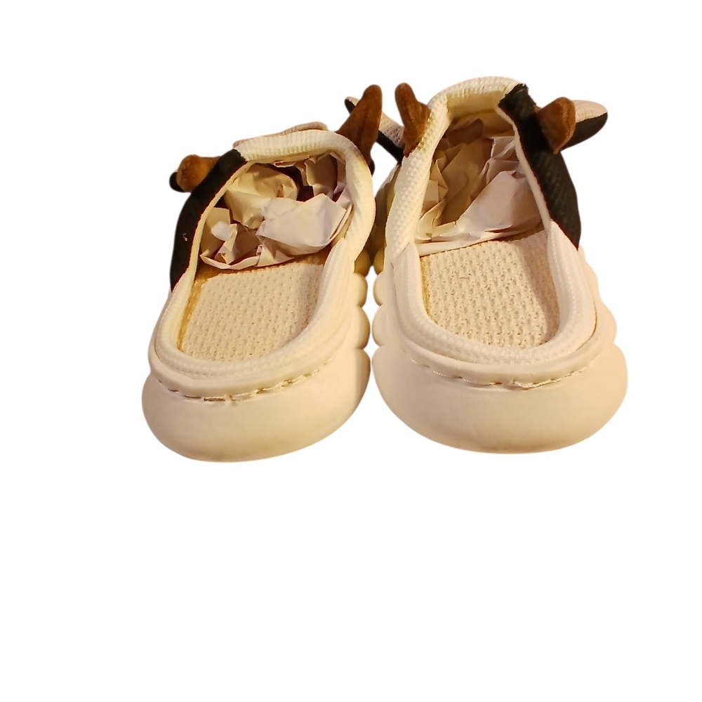 Cow Face! Padded Slippers Womans 11.5 Mens 10 - Picture 8 of 10
